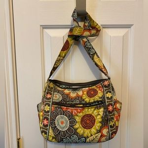 Vera Bradley Crossbody Tote, Flower Shower (Retired) Pattern